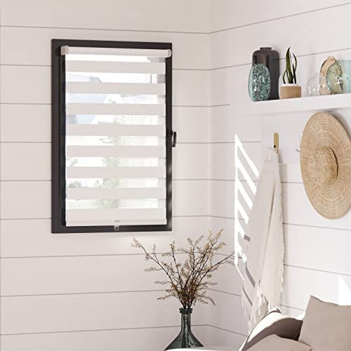 Madecostore Rollo für Tag und Nacht, automatisch, Weiß – L 46 x H 160 cm