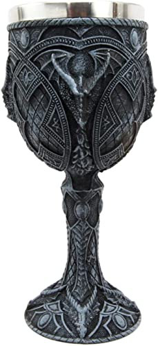 Ebros Ancient Celtic Gothic Knotwork Arachnid Spider Dragon Wine Goblet Chalice Cup 6oz Gothic Dungeons And Dragons Medieval Elixir Of Life Party Prop Decor