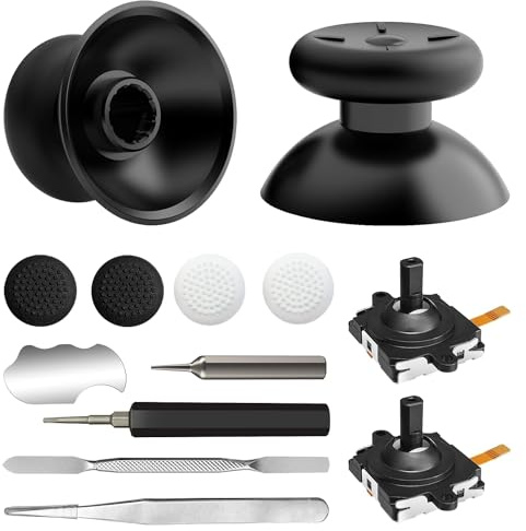 13-in-1 Replacement Kit for Oculus Quest 2 Controller/Meta Quest 2 Controller - Featuring oysticks, Thumbsticks, Screwdriver, Tweezer, and Pry Tool.