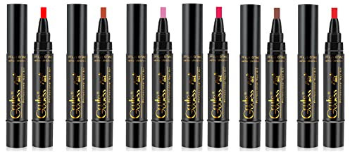Irfora Nagellack Stift Kit, Gel Nagellack Pen 6pcs One Step Nagel Gel Pen 3 in 1 LED-Lampe einweichen Verfügbare Nail Art Tools