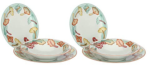 THUN - Limited Edition 2022 - Set di Piatti in.Porcellana, Sei Piatti Piani, Piatti Fondi e Piatti da Dessert in Porcellana Decorata P4774P00