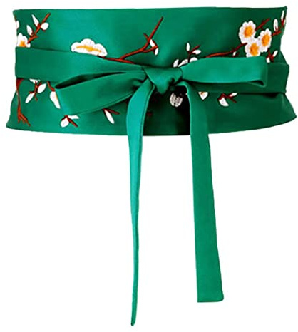 misppro OBI-Gürtel für Damen, Vintage-Stil, Geisha-Schärpe, bestickt, Blumenbund