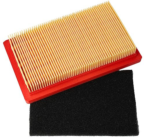 vhbw Ersatzfilter Set (1x Vorfilter, 1x Luftfilter) kompatibel mit Viking MB 2 RC, MB 4 RT, MB 4 RV Rasenmäher, 14,5X 8,5 x 2,8 cm Orange Schwarz