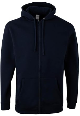 Mukua SF270U Sweat Unisexe avec Fermeture éclair et Capuche, Couleur Marine, Taille M, Bleu Marine, M