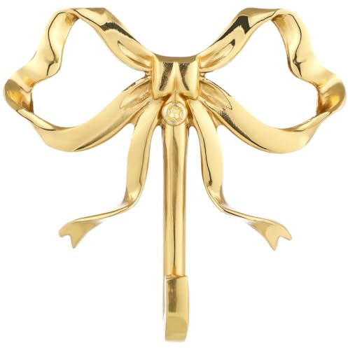 MAGICLULU Wandhaken Mit Schleifendesign Dekorativer Wandhaken Zum Schrauben Für Jacken Hüte Handtücher Taschen Und Schlüssel Wandaufhänger Für Flur Bad Und Schlafzimmer 6.70 X 6.40 X 1.50 cm