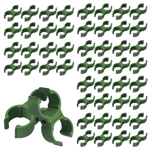 WIYETY Estacas de Conector de Plástico 50 Piezas Conectores Ajustables para Plantas de Plástico, Conectores Ajustables para Plantas de Enrejado para Plantas para Barra Fija de Marco de Jardín, 16 MM