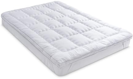 Mattress Topper Small Double | Thick Comfortable Quilted Bed Topper With Elastic Straps | Soft Premium Hollowfibre Filling | None Slip 120 x 190 cm (Small Double)