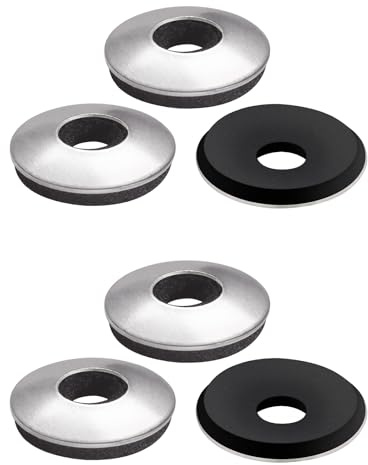 FOMGIIN Arandelas de Sellado Adheridas con EPDM M4.8 x 14 mm, 15 Piezas Arandela Goma Selladas con Respaldo de Neopreno de Acero Inoxidable Trabajo para Tornillos