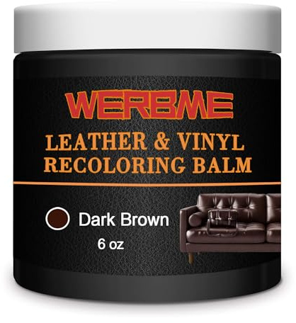 Pâte Réparatrice Marron Foncé, Colorant et Restaurateur pour Surfaces en Cuir - Idéal pour Effacer Rayures et Décolorations, Rénover Canapés, Sièges et Meubles. Kit Complet de Rénovation Durable
