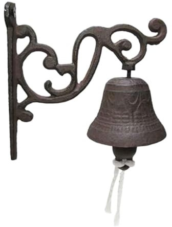 Bell Dinner - Dinner Alarm Table Bells | Handmade Cast Iron Dinner Bell Personalised Outdoor Table Bell Antique Wall Decor with Engraving for Farmhouses, Kitchens, Hotels