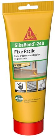 SIKA - Colle acrylique d’agencement - SikaBond-240 Fixe Facile Blanc cassé - Intérieur et extérieur abrité - Multi-support - Maintien immédiat - Tube 260g