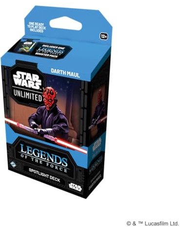 Asmodee - FFG - Star Wars: Unlimited Trading Card Game - Legends of The Force, Spotlight Deck Darth Maul, Exklusive Karten, TCG für Kinder und Erwachsene, Alter 12+, 2+ Spieler, 20 Minuten, Englisch