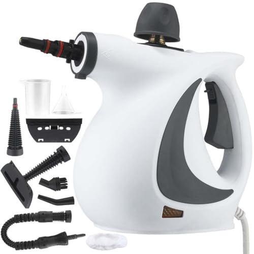 Steam Cleaner, Dampfreiniger, tragbarer Druckdampfreiniger mit 8 Zubehörteilen, Mehrzweck-Handdampfreiniger mit Sicherheitsschlossfür Haushalt, Küche, Auto