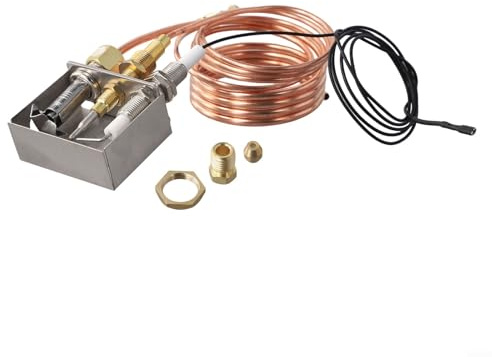 Volakebeing Brûleur pilote avec assemblage thermocouple pour chaudières à gaz, chaudières et chauffe-eau - Brûleur pilote gaz naturel et propane avec kit thermocouple