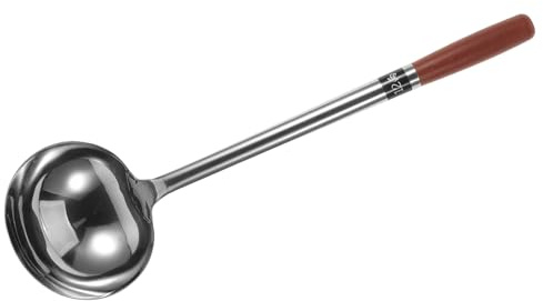 AUTSUPPL Cooking Ladle Spoon for Stirring, Serving, and Frying Stainless Steel with Long Handle and Easy to Clean Large Capacity Kitchen Utensil for Home and Commercial Use