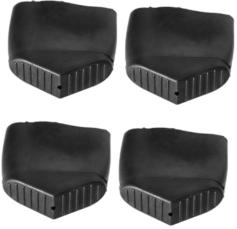 Sosoport Patins Antidérapants Protection Facile sans Outil pour Échelle en Caoutchouc Noir 4pcs Housse de Pied Pratique pour Sol et Escabeau Pliable
