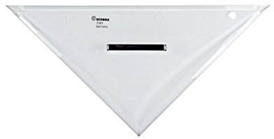 Anlege-Dreieck ohne Teilung klein 25cm mit Griff-Auflagenoppen Hypotenuse 250mm Katheten 175mm