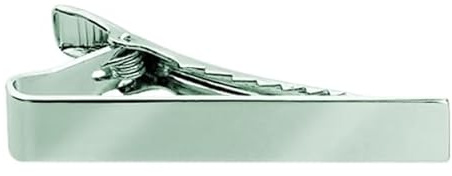 Hero's Pride Traditional Tie Bar - Metal Tie Clips for Men - Designed for Law Enforcement Uniforms - 2 x 5/16 - Satin-Silver