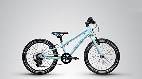 S’COOL liXe Jugendfahrrad 20 Zoll, 7-Gang Kettenschaltung, Alurahmen, für Schule & Freizeit, Kinder 6–9 J., Farbe: Sky Blue/Blue