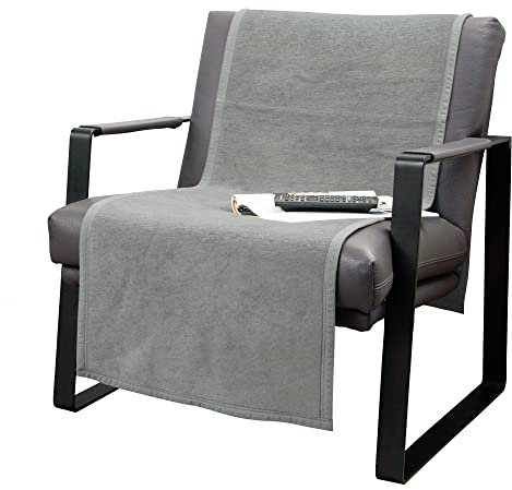 Erwin Müller Sesselschoner, Sofaläufer, Sofaschoner Silber Größe 50x200 cm - strapazierstark, weich, temparaturausgleichend (weitere Farben)