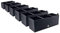 PAFEN 6in1 Set 6X Balkonkasten Blumenkasten Rattan-Optik 4 Farben Pflanztopf Wasserstandsanzeiger (Anthrazit)
