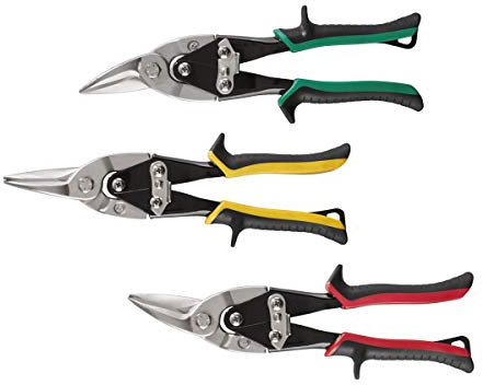 Powerfix - Set di 3 forbici professionali per lamiera, a sinistra e a destra