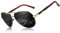 KINGSEVEN Männer Vintage Aluminium polarisierte Sonnenbrille klassische Marke Sonnenbrille Beschichtung Linse treibende Brille für Männer/Frauen (Gold Schwarz)