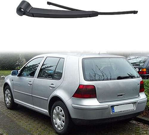 Heckwischerarm Heckscheibenwischer für Golf 4 IV 1997-2002, Hinterer Scheibenwischerarm und Blatt Set Gummi Reinigungsfenster Ersatzteile