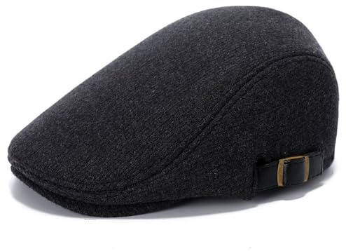 SAKTHIVEL Schiebermütze Herren Schirmmütze Flatcap Driving Cabbie Hat | Polyester-Wollmischung, weich und warm, Vintage-Optik, ideal für Alltag und Freizeit