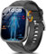 2025 Neue Smartwatch EKG+HRV/Harnsäure/BMI Herren Damen 1,97AMOLED Gesundheitsuhr mit Telefonfunktion 24H Herzfrequenz SPO2 ΒΙutdruck Körpertemperatur BΙυtｚυcker Schlafmonitor Fitnessuhr(Schwarz)