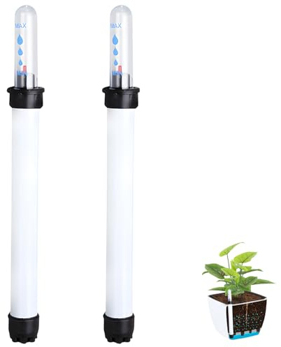 2 Piezas Indicador de Nivel de Agua Plantas, Medidor De Nivel De Agua Para Plantas Hidropónico Visual Interior Exterior 22,8CM Medidor de Humedad del Suelo Sensor Hidroponía, Jardineras