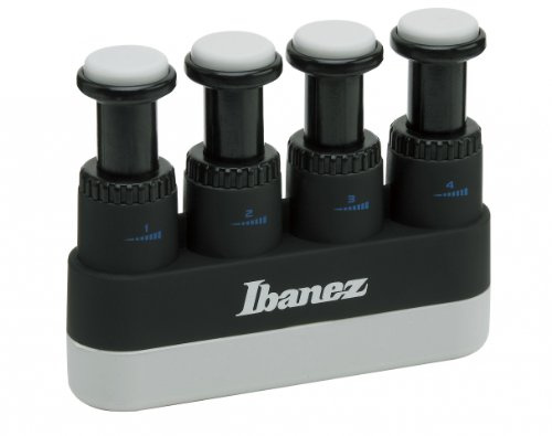 Ibanez IFT10 Finger Trainer - Handtrainer aus Gummi, Schwarz/Silber, 7 Härtestufen, zum Trainieren immer und überall, Lieferumfang: 1x IFT10 Finger Trainer