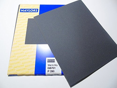 10 x Grit 280 Wet and dry Sandpaper Sheets waterproof Abrasive Coarse Medium/Fine Quality Silicon Carbide