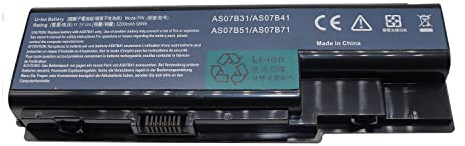GOLEMON 11.1V 5200mAh 58Wh AS07B41 AS07B31 AS07B51 AS07B71 Akku der Acer Notebook Kompatibel mit Acer Aspire 5230 / 5530 / 5730 / 5739 / 5930 / 6530 / 6930