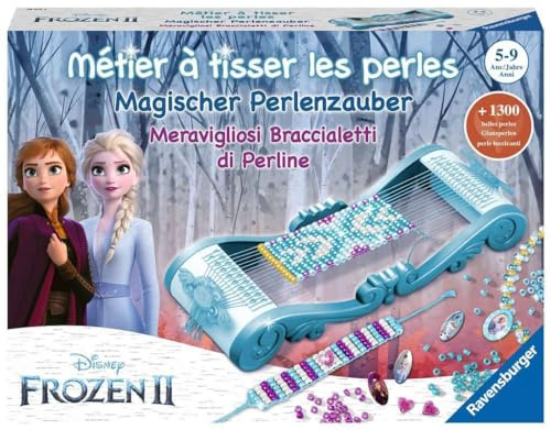 Ravensburger 18075 Magischer Perlenzauber Frozen Traumhafte Armbänder aus schillernden Perlen basteln, Kreatives Bastelset für Kinder ab 5 Jahren