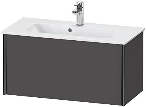Duravit XViu 4079 Waschtischunterbau wandhängend Compact, 1 Auszug, für Waschtisch ME by Starck 234283, 810x390 mm, Farbe (Front/Korpus): schwarz matt/Graphit matt - XV40790B249