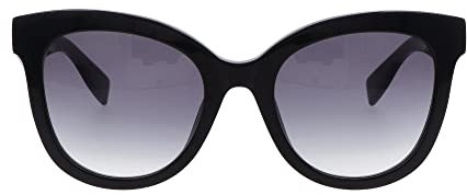 Furla Unisex SFU595 Sunglasses, Shiny Black, 52
