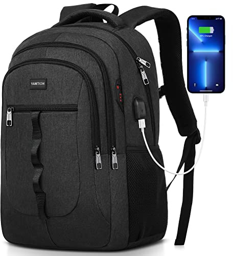 YAMTION 17.3 Pouces Sac a Dos Scolaires,Cartables D'école Sac a Dos College Université Lycée pour Homme Ado Garcon