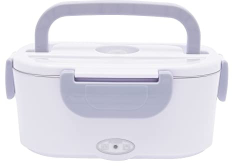 Esyogen Elektrische Lunchbox Für Essen Warmhaltebehälter für Auto/LKW &Büro 12V/ 24V/ 220V für Auto/LKW/Büro,30-Minuten Erhitzen (schwarz)