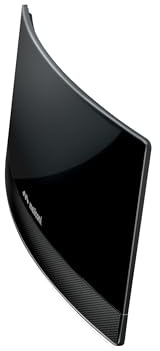 Meliconi Antenna Amplificata AT 55 R1 USB, Antenna TV da Interno con Amplificatore Regolabile, Ripetitore Segnale TV, Compatibile DVB-T2 HEVC, Filtri 4G/5G, Portata 30km, Alimentazione USB 5V, Nera