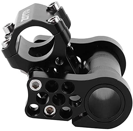 QmeNa MTB Vorbau Fahrrad Doppelstamm Riser Ultraleichte hochfeste Aluminiumlegierung CNC 25. 4mm Einstellbarer Klapprad-Lenker-Doppelstamm Vorbau Fahrrad