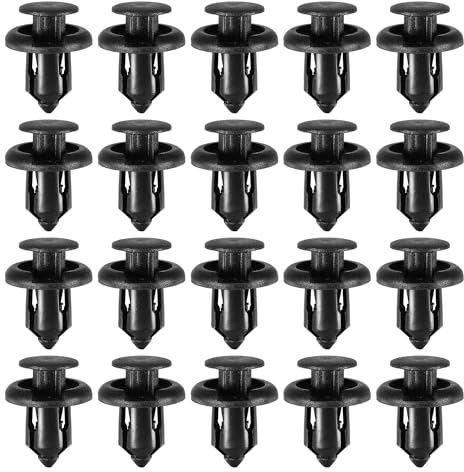 Partuto Clips De Tipo Empuje Para Honda Accord 1997-2011 20Pcs | Color Negro, Material Plástico, Número OE 91503SZ3003, Tamaño 26x20x10mm, Compatible Con Civic 1997-2012 Y Otros
