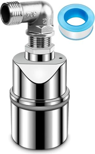 Robinet flotteur 1 pouce pour réservoir d'eau piscine - Valve de contrôle automatique du niveau d'eau - Acier inoxydable 304 Mauvais niveau d'eau - Remplissage automatique - Valve flottante