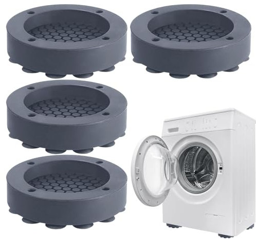 Washer Dryer Pads, Shock Absorbing Mat, Anti Vibration Pads, Washer Mat Protector, Strong Suction Shock Absorbing Pad Anti Vibration Washer Dryer Mat for Noise Reduction and Stability