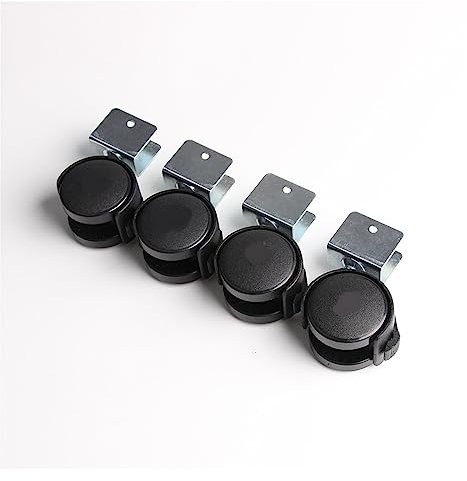 YEJIANGHUA 4 Stück 50 mm Kunststoff-Rollen-Ersatz-Winkelbremse, Drehgelenk, Büro, Sofa, Stuhl, Bettwagen, Trolley, passend for Möbelräder mit Bremse Natural
