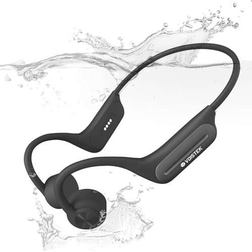 Voistek Casque Bluetooth à Transmission Osseuse - Idéal pour Natation, Sport & Course à Pied - avec Lecteur MP3 Intégré, Mémoire 32 Go sans Fil - Conception Ergonomique pour Activités Exercices