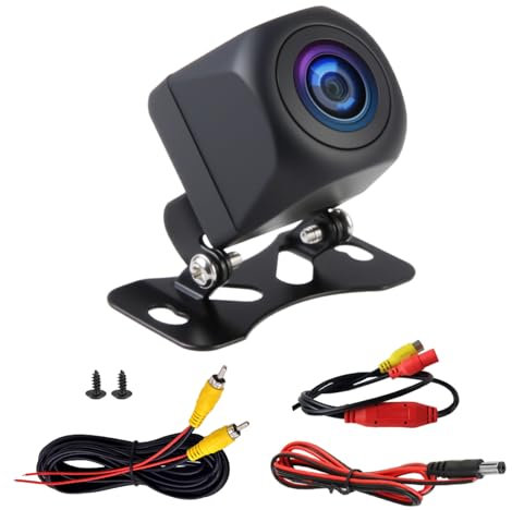AHD 1080P Car Reverse Camera Waterproof IP68 Rear View Camera with Night Vision 170° Wide Angle Reversing Camera for Car Truck SUV RV Pickup - Easy Installation