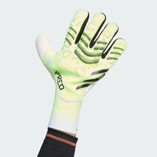 adidas Performance Predator Pro Fingersave Torwarthandschuhe Radiant Blaze gruenweiss, 8 Herren