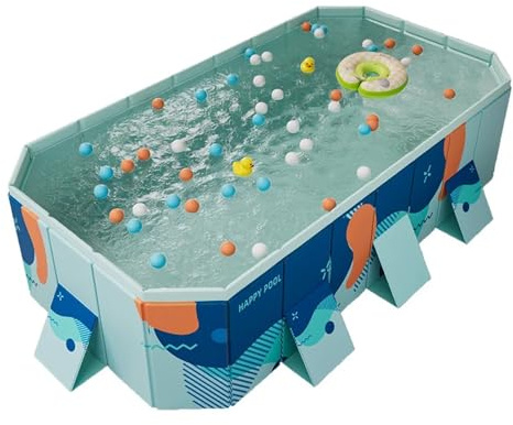 Piscina non gonfiabile, piscina pieghevole for esterni di grandi dimensioni, piscina for famiglie, festa estiva in acqua for esterni, giardino, cortile(300cm-C)
