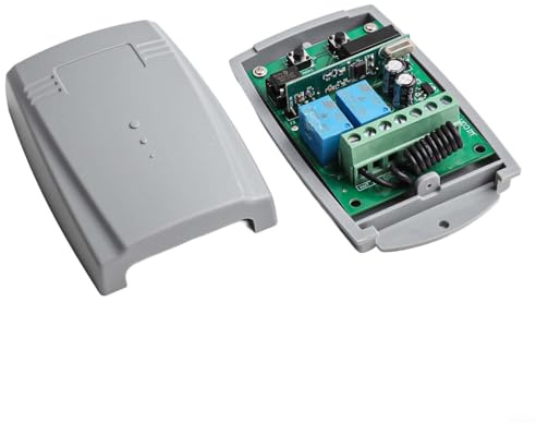 HEBEOT 43392MHz 2 canali telecomando wireless interruttore ricevitore 12 24V per apertura porta garage rotolamento e codice fisso compatibile con fino a 400 telecomandi stabile eseguire